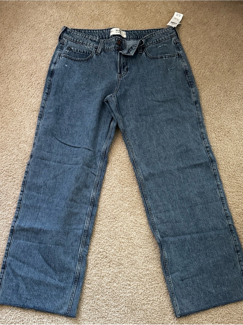 NWT Hollister Low rise baggy Jeans - Blue size 12L